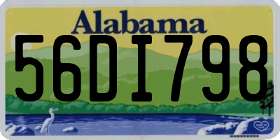 AL license plate 56DI798