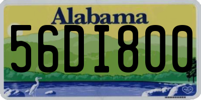 AL license plate 56DI800