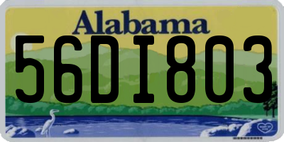 AL license plate 56DI803