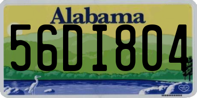 AL license plate 56DI804