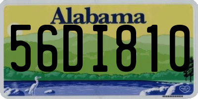 AL license plate 56DI810