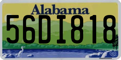 AL license plate 56DI818