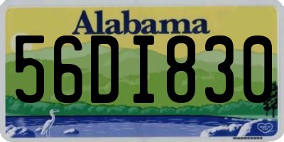 AL license plate 56DI830