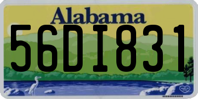 AL license plate 56DI831