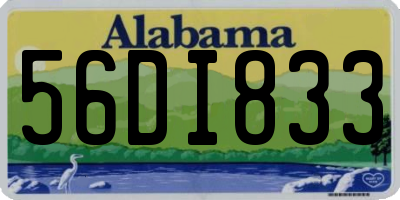 AL license plate 56DI833