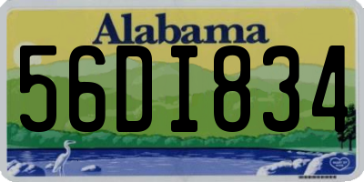 AL license plate 56DI834