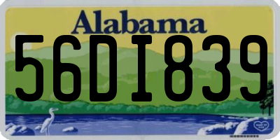 AL license plate 56DI839
