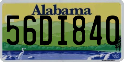 AL license plate 56DI840