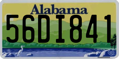 AL license plate 56DI841