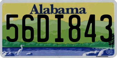 AL license plate 56DI843
