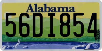 AL license plate 56DI854