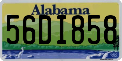 AL license plate 56DI858