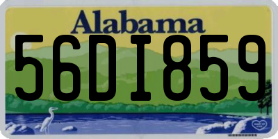 AL license plate 56DI859