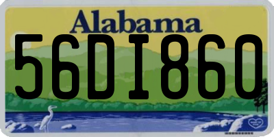 AL license plate 56DI860