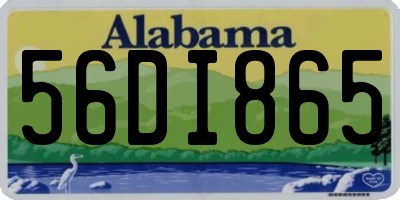 AL license plate 56DI865