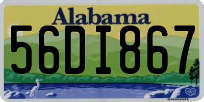 AL license plate 56DI867