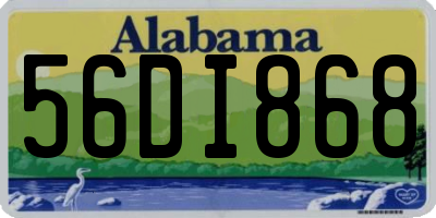 AL license plate 56DI868