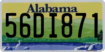 AL license plate 56DI871