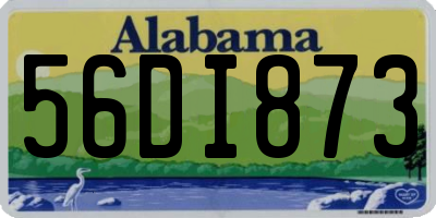 AL license plate 56DI873