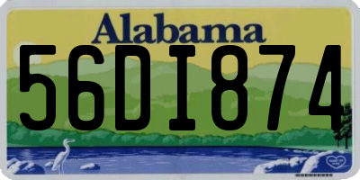 AL license plate 56DI874