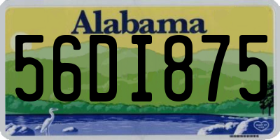 AL license plate 56DI875