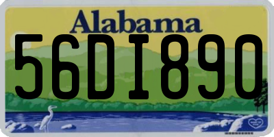 AL license plate 56DI890