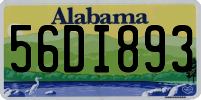 AL license plate 56DI893
