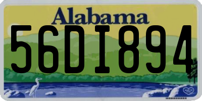 AL license plate 56DI894