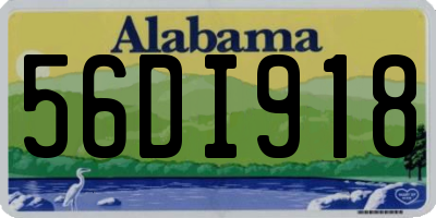 AL license plate 56DI918