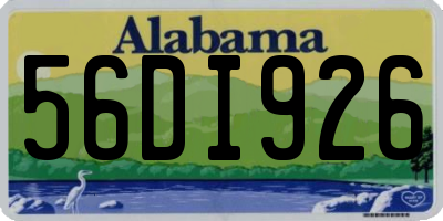 AL license plate 56DI926