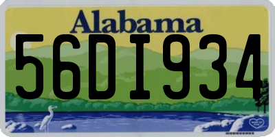 AL license plate 56DI934