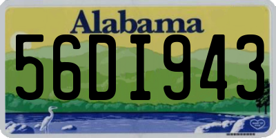 AL license plate 56DI943