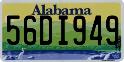 AL license plate 56DI949
