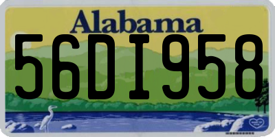 AL license plate 56DI958