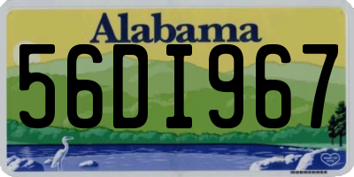 AL license plate 56DI967