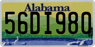 AL license plate 56DI980