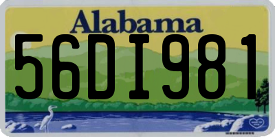 AL license plate 56DI981