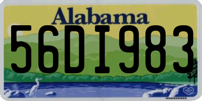 AL license plate 56DI983