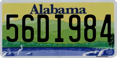 AL license plate 56DI984