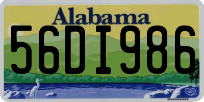 AL license plate 56DI986