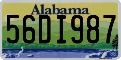 AL license plate 56DI987