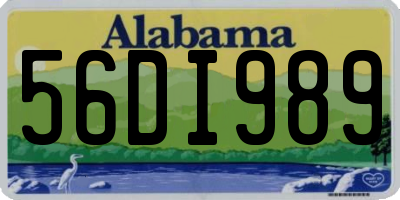 AL license plate 56DI989