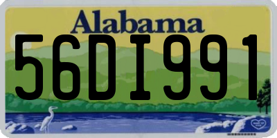 AL license plate 56DI991