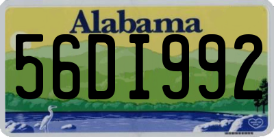 AL license plate 56DI992