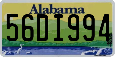 AL license plate 56DI994