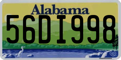 AL license plate 56DI998