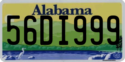 AL license plate 56DI999