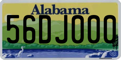 AL license plate 56DJ000