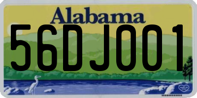 AL license plate 56DJ001