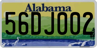 AL license plate 56DJ002
